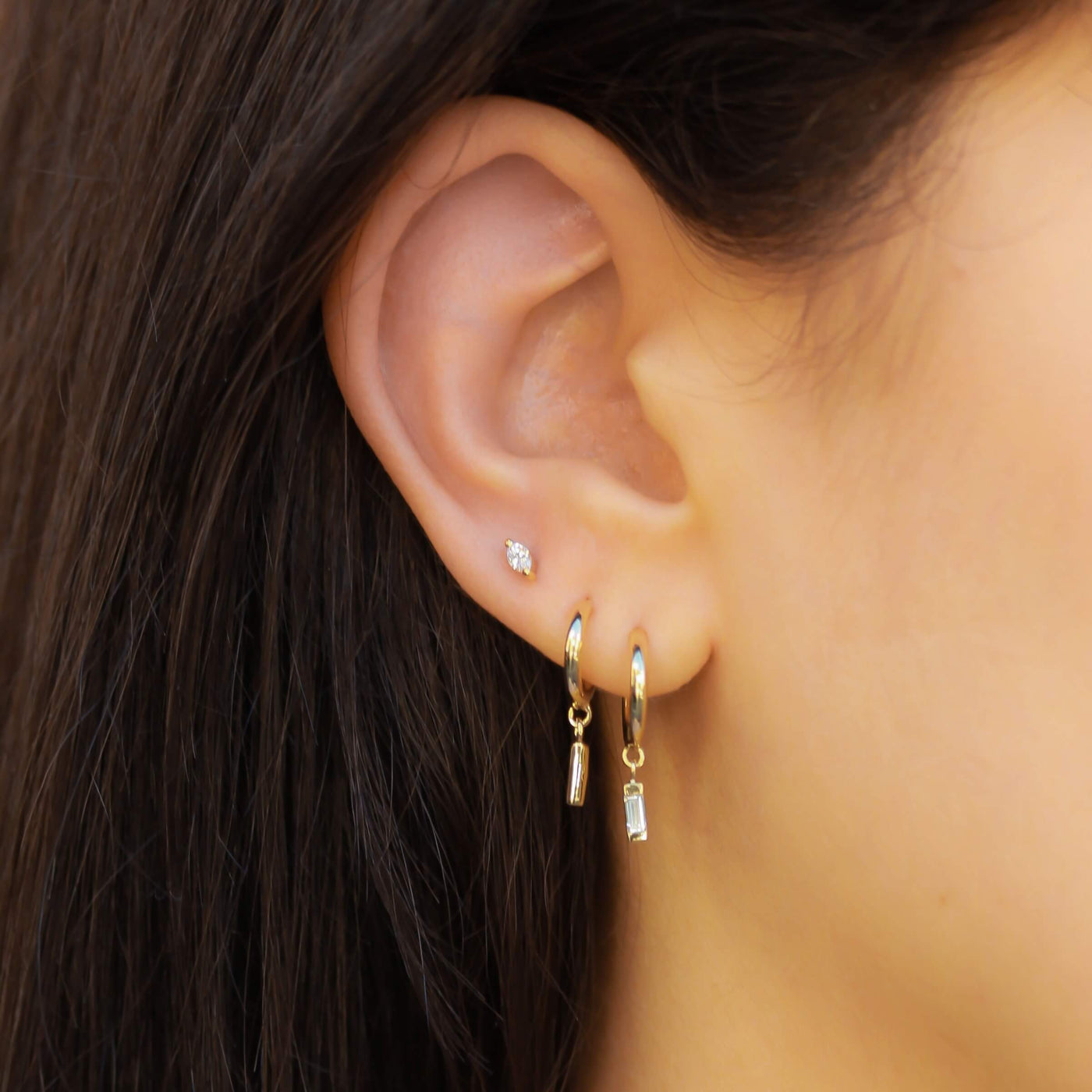 Ashley Bar Earring 14K Gold Earrings 
