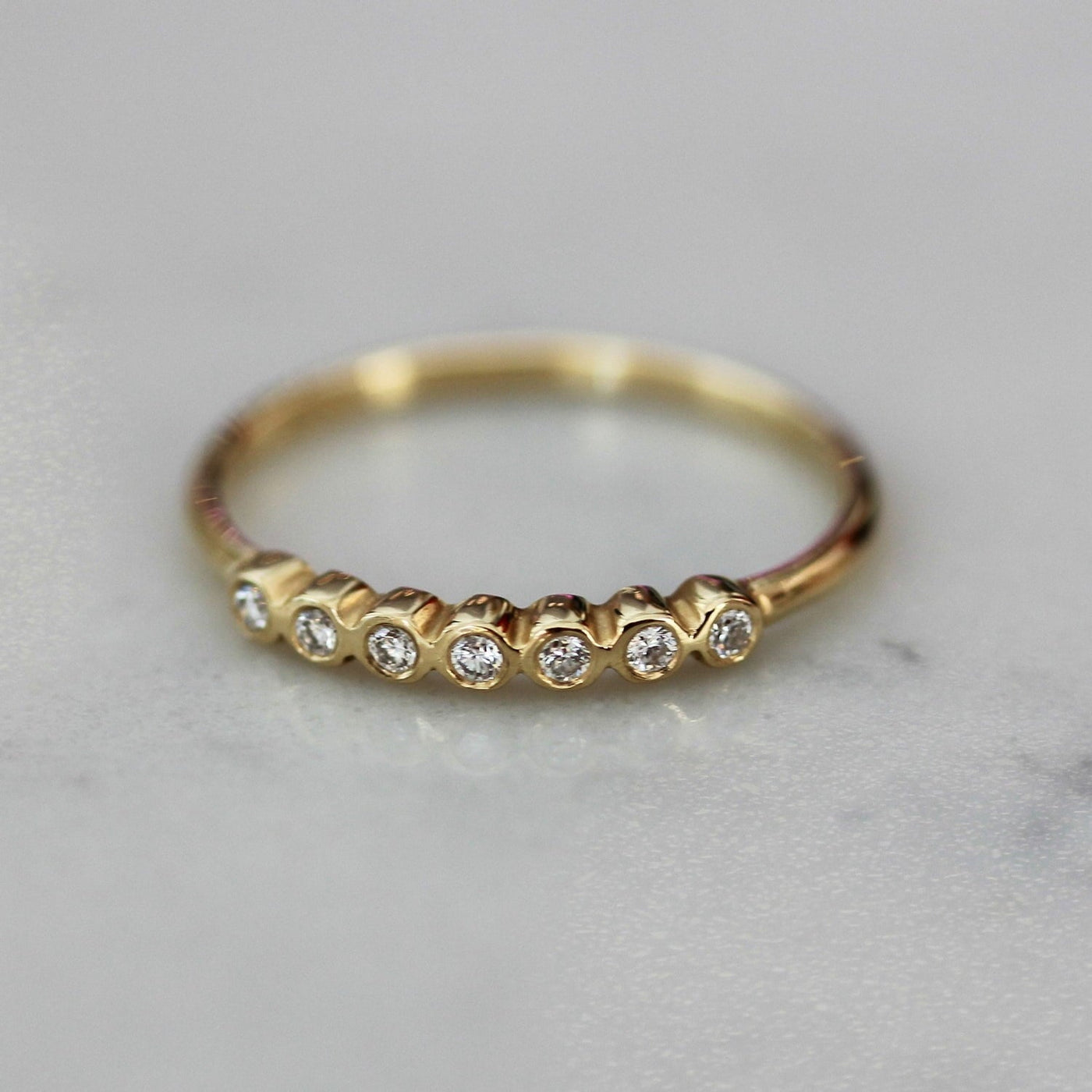 Gaia Ring 14K Gold White Diamonds Rings 