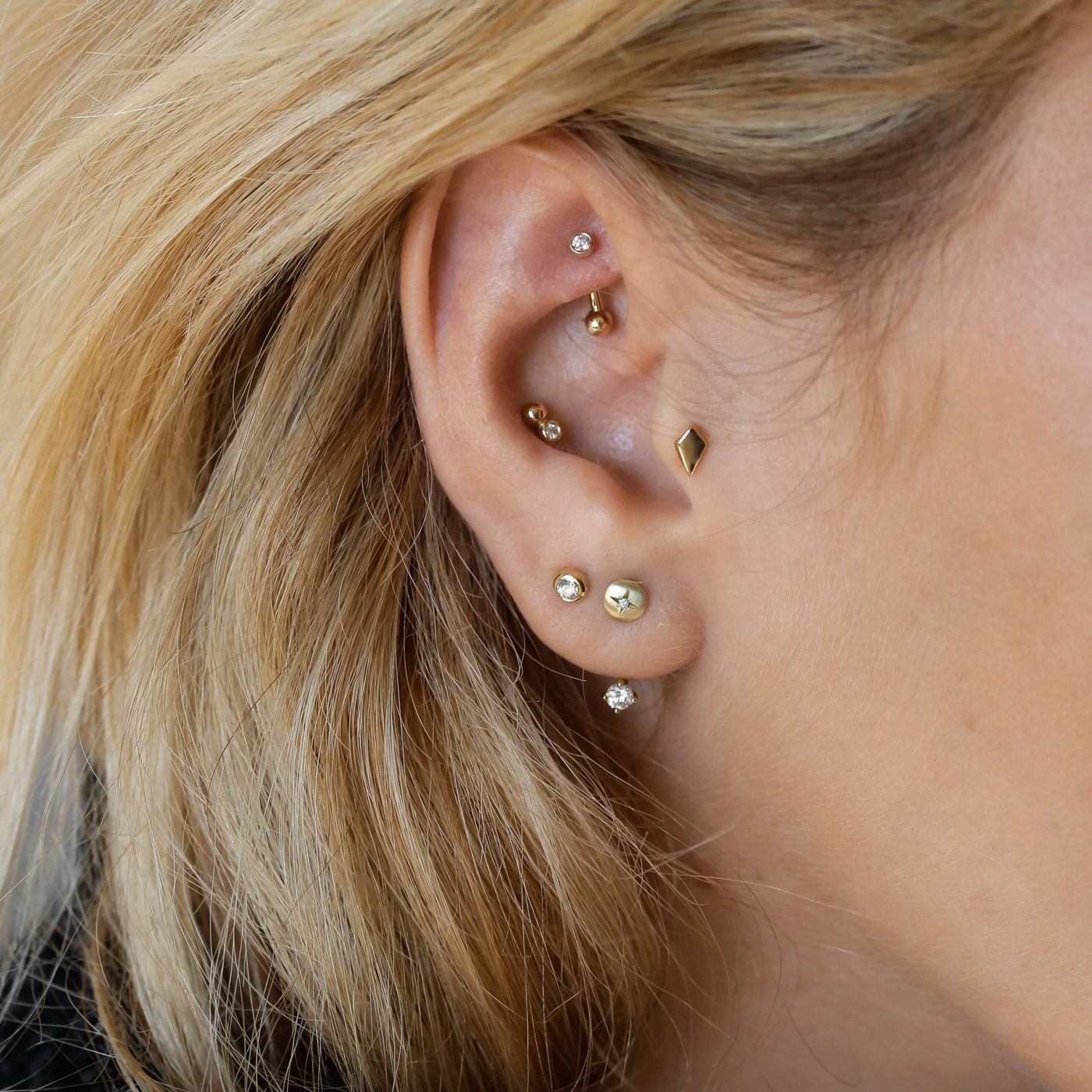 Diamond Rook Piercing