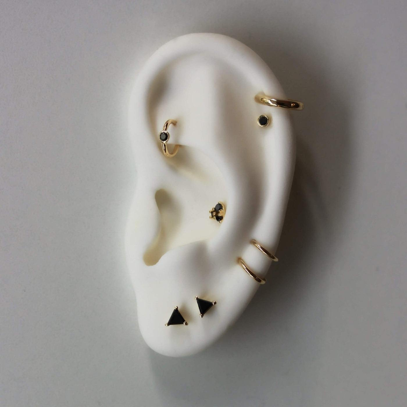 Hailey Earring 14K Gold Black Diamond Earrings 