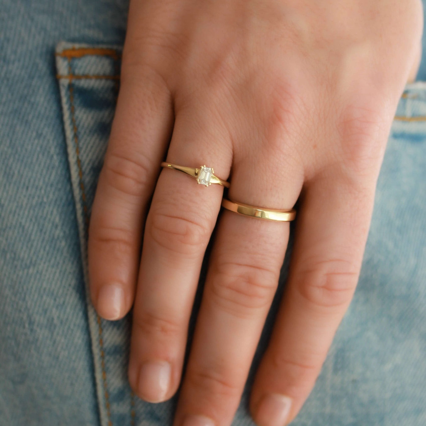Verona Ring 14K Gold White Diamond Rings 