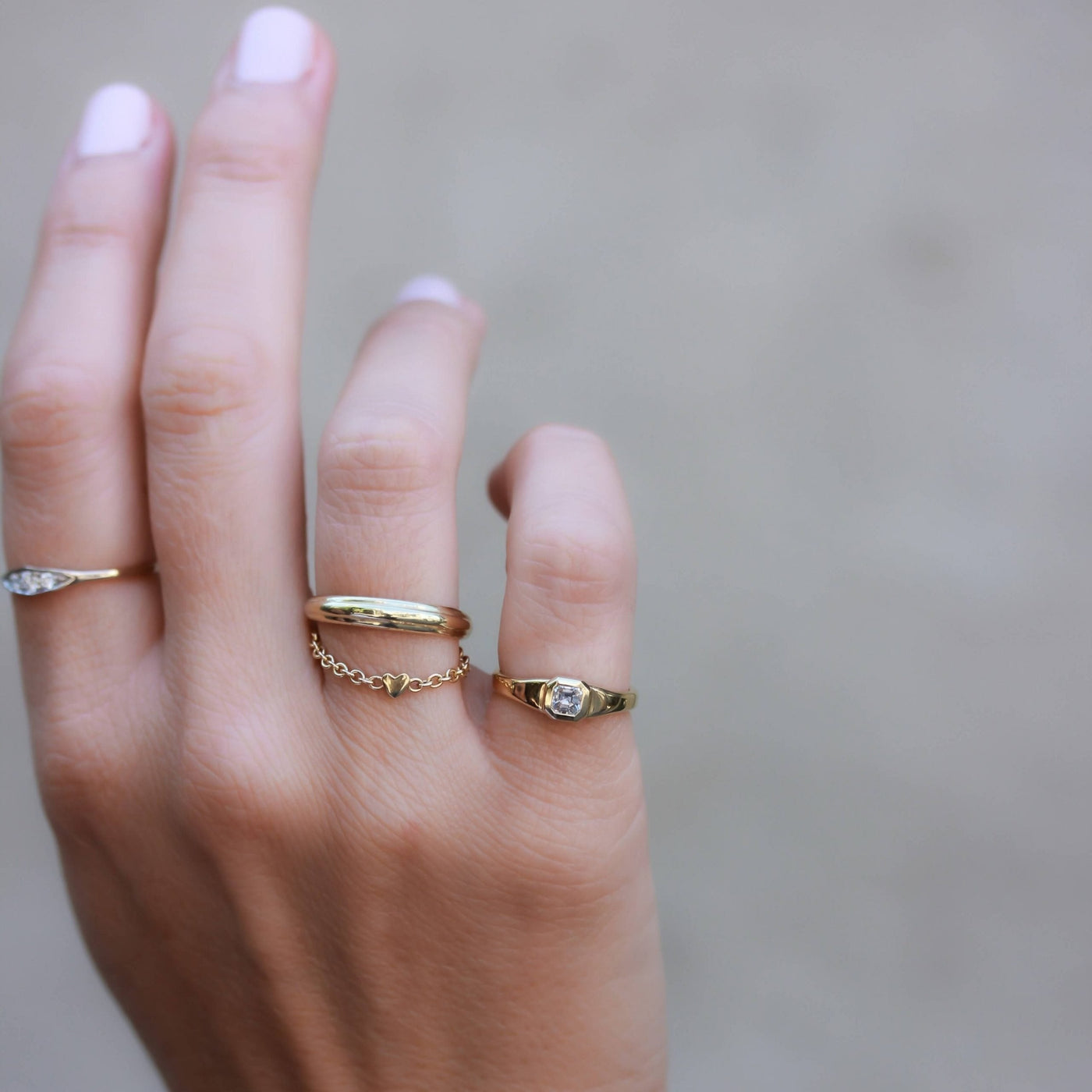 Large Rachel Ring 14K Gold Rings 