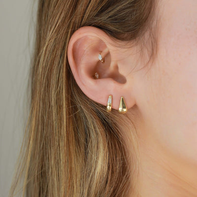 Large Drop Earring 14K Gold Earrings 