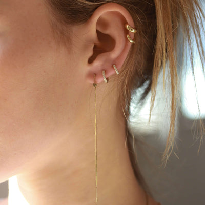 Chunky Kelly Piercing Hoop Earring 14K Earrings 