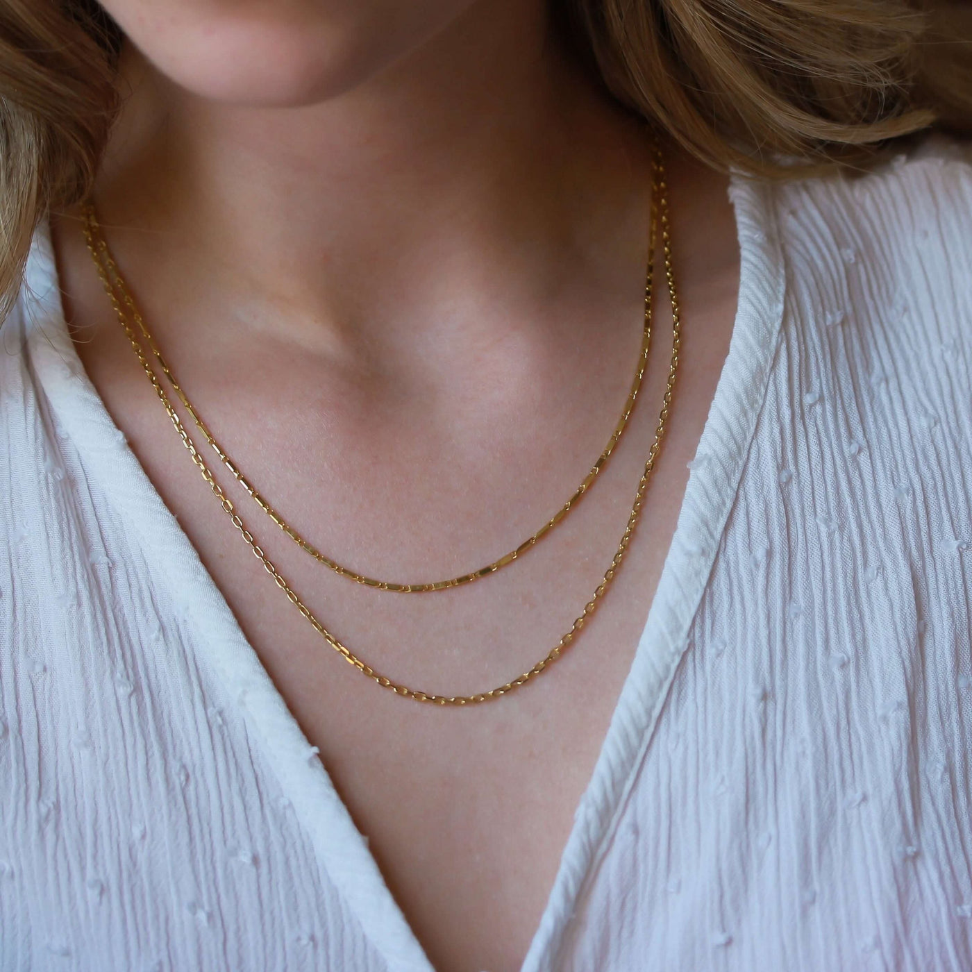 Lily Plain Necklace 14K Gold Necklaces 