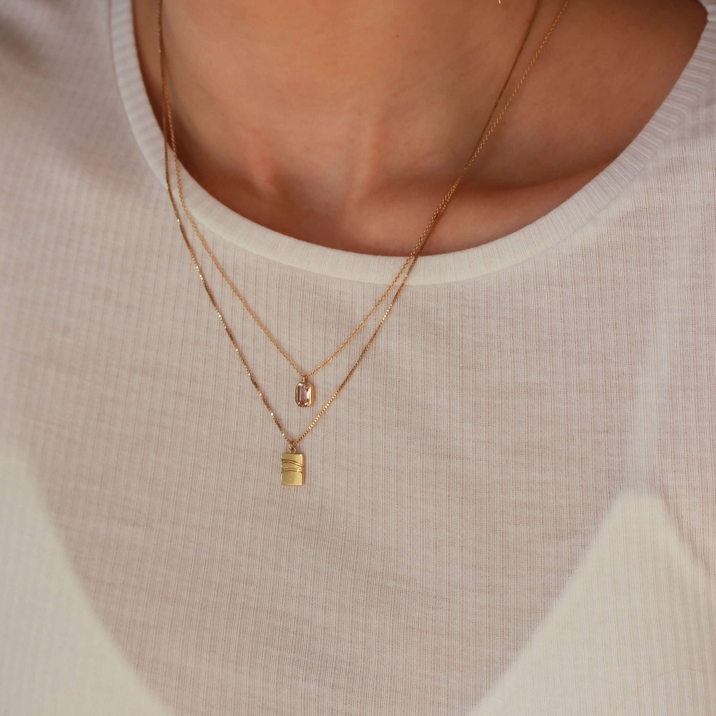 Thomas Morganite Necklace 14K Gold Necklaces 