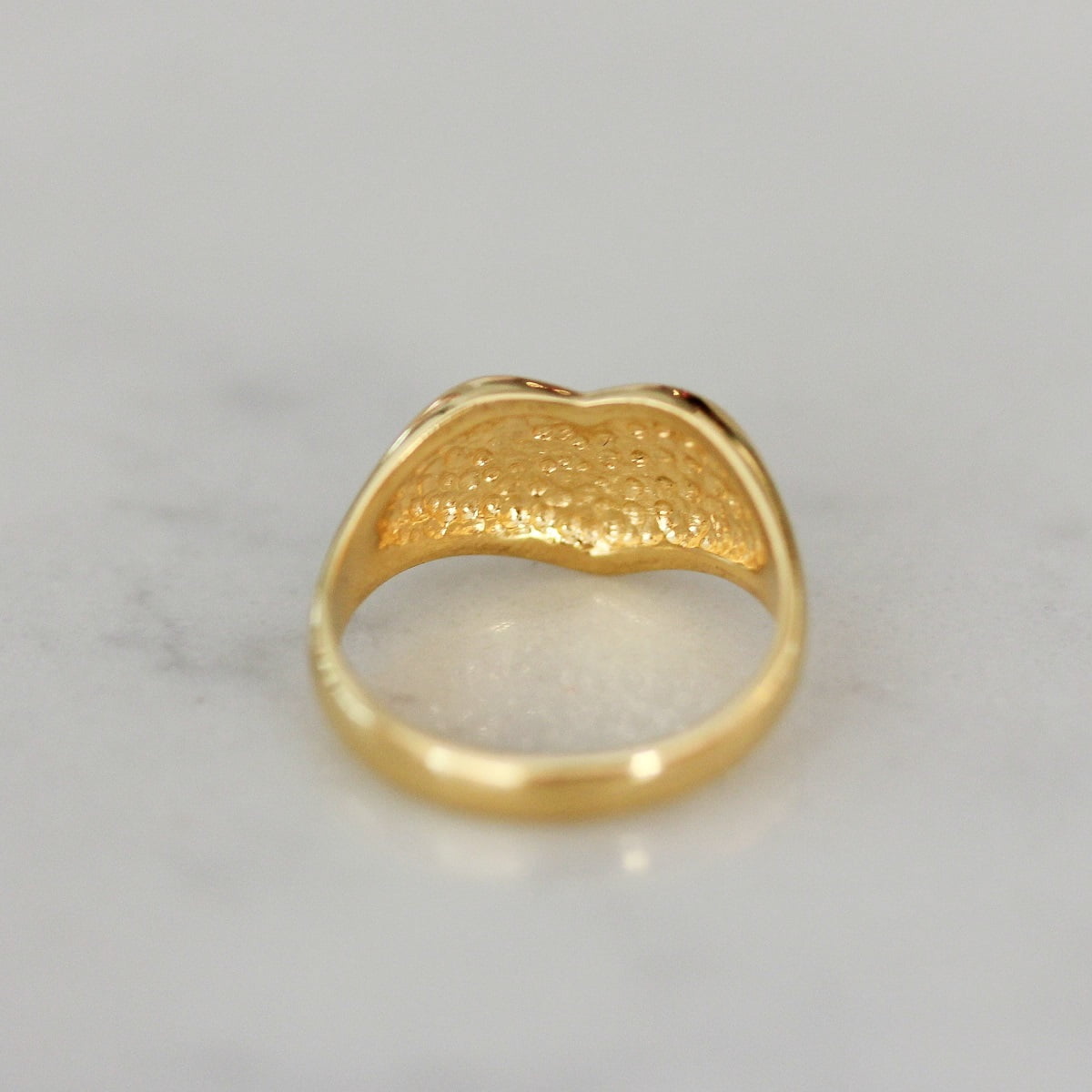 Heart Signet Pinky Ring 14K Gold Rings 