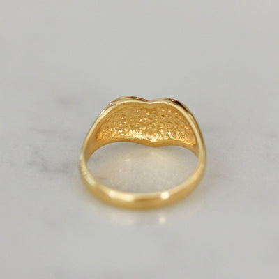 Heart Signet Pinky Ring 14K Gold Rings 