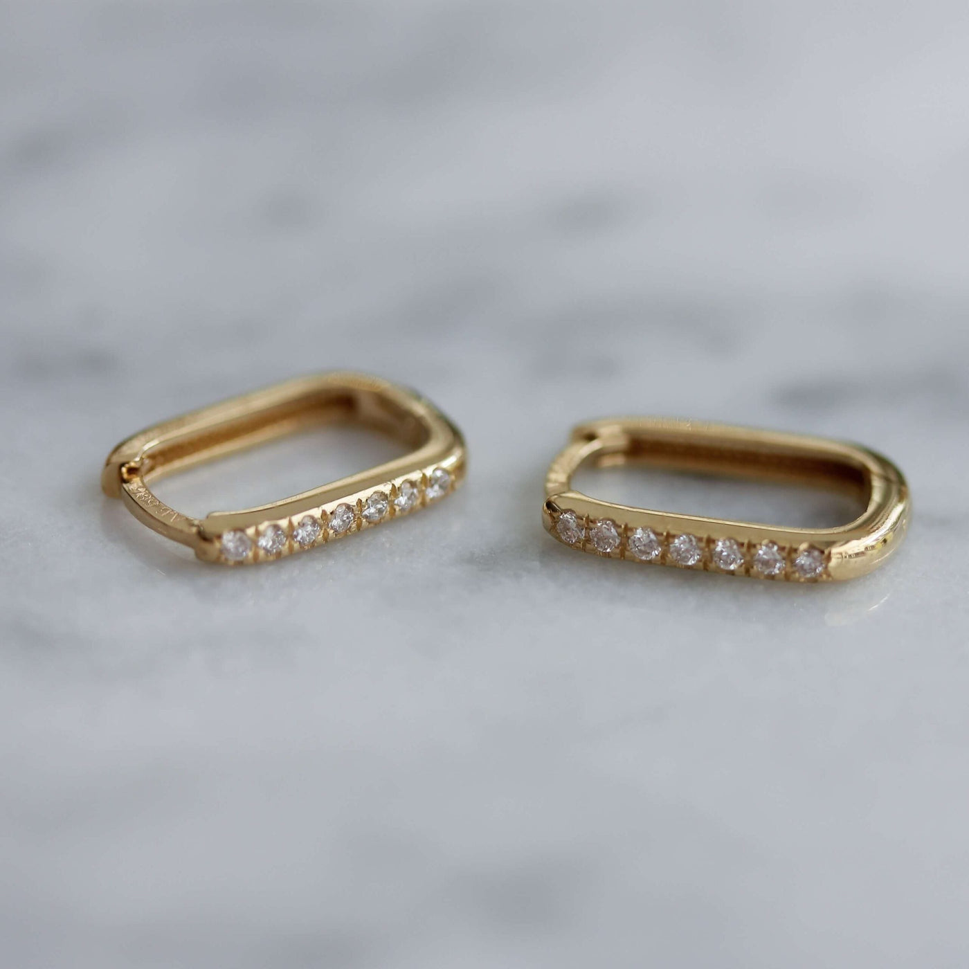 Michelle Earring 14K Gold White Diamonds Earrings 14K White