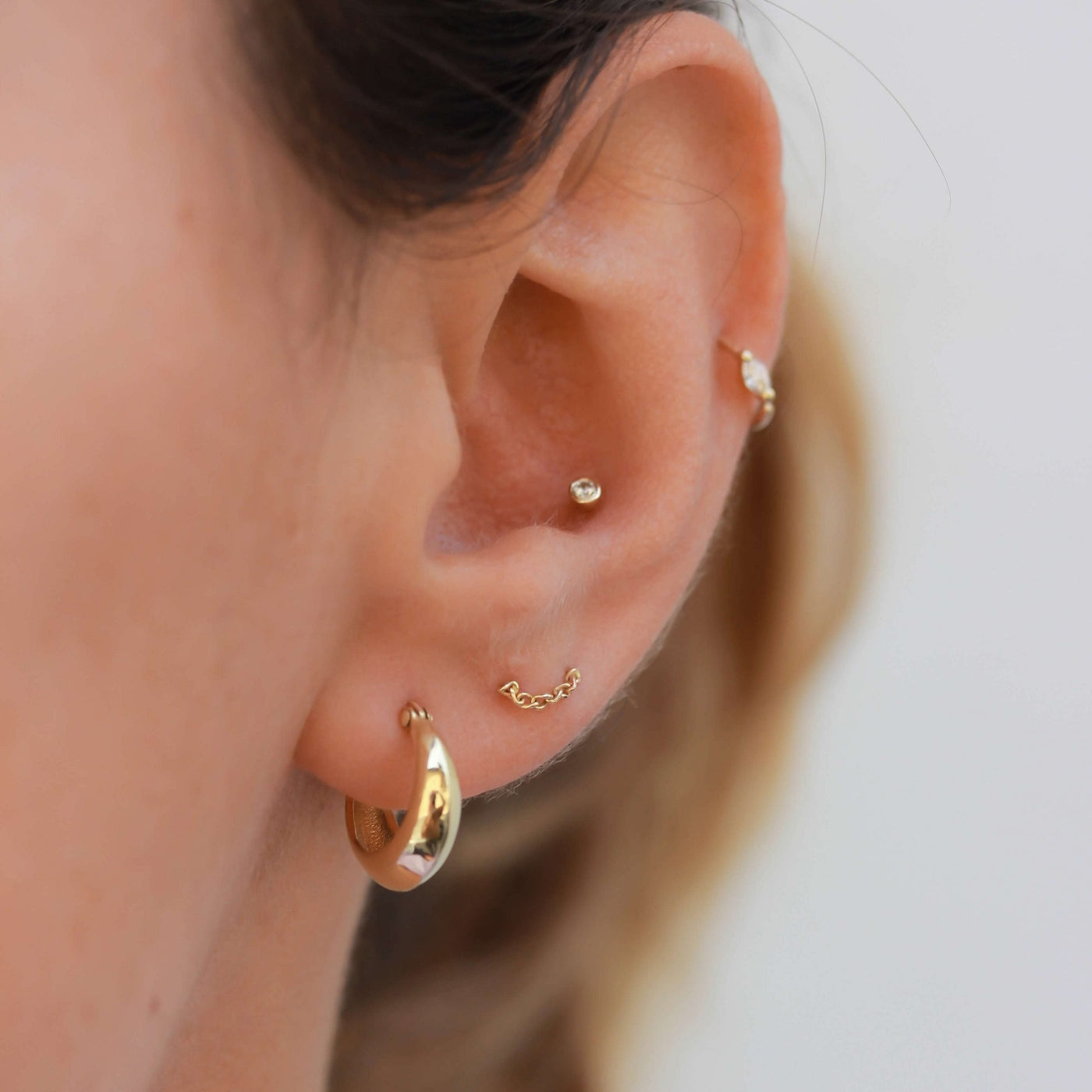 Kylie Hoop Earring 14K Gold Earrings 