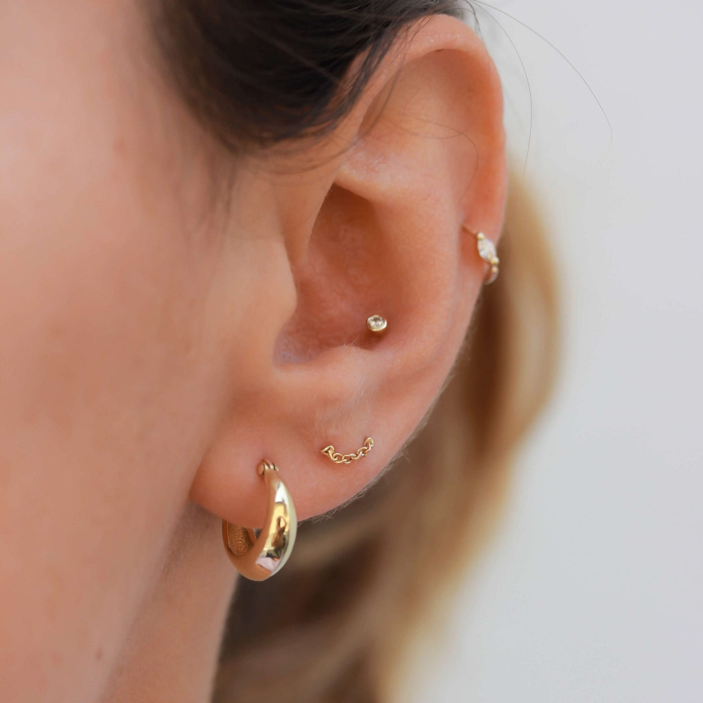 Kylie Hoop Earring 14K Gold Earrings 