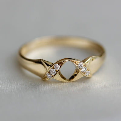 Ivy Ring 14K Gold White Diamonds Rings 14K Yellow