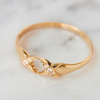 Ivy Ring 14K Gold White Diamonds Rings 