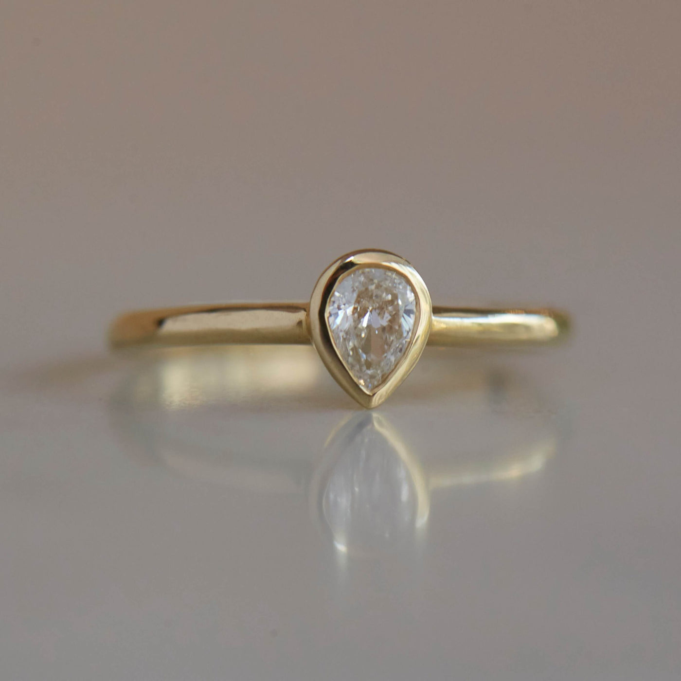 Elsa Ring 14K Gold White Diamond Rings 