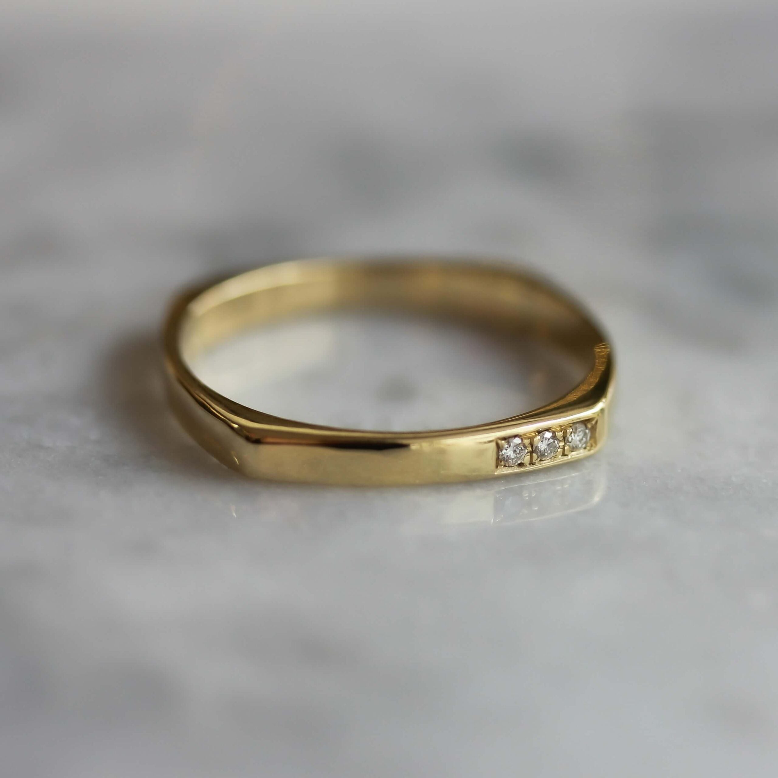 Dylan Ring 14K Gold White Diamonds – She-Ra Jewelry Global