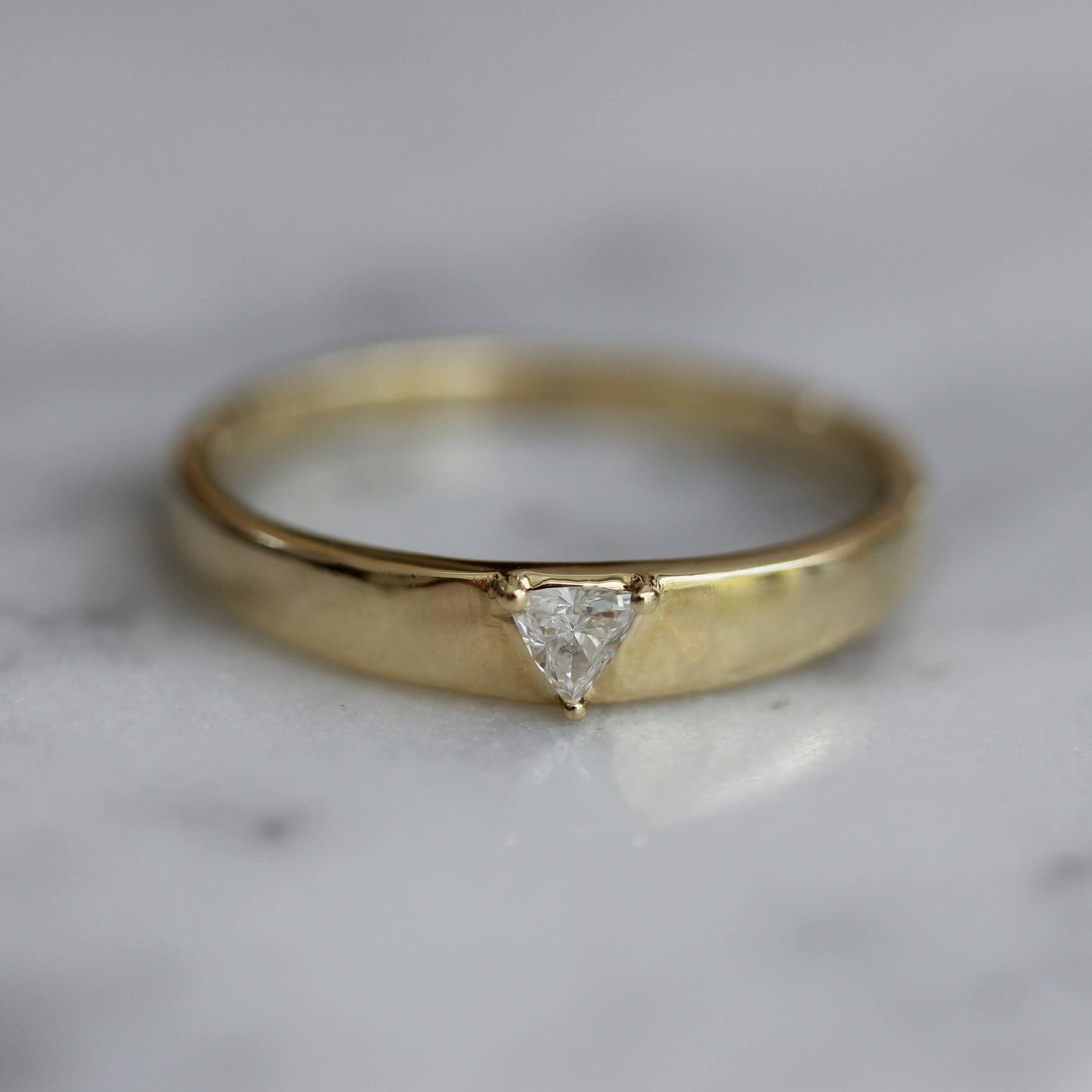 Hailey Ring 14K Gold White Diamond Rings 