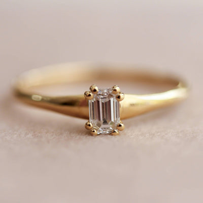 Verona Ring 14K Gold White Diamond Rings 14K Rose