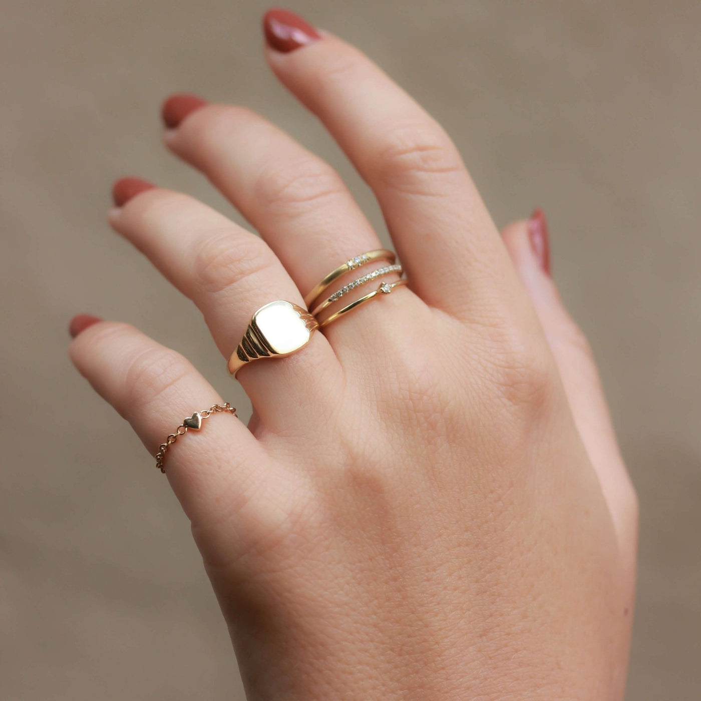 Tiffany Ring 14K Gold White Diamond Rings 