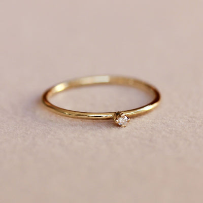 Tiffany Ring 14K Gold White Diamond Rings 14K Rose