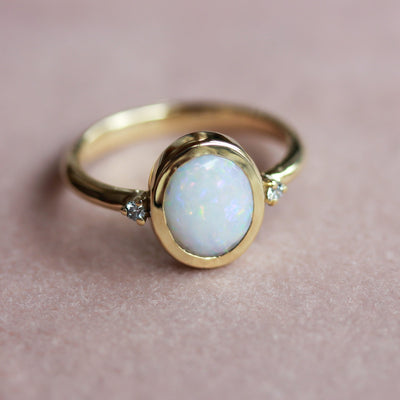 Big Rainbow Ring 14K Gold Rings 14K Yellow