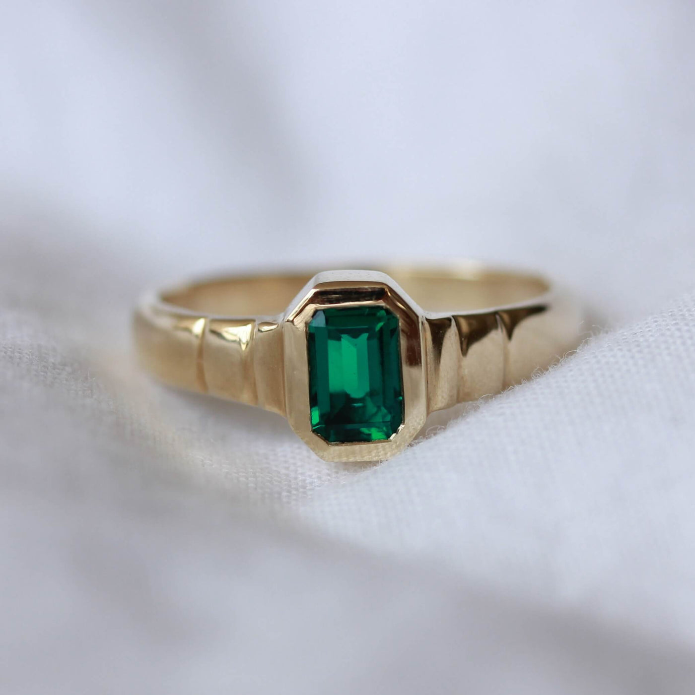 Thomas Ring 14K Gold Emerald Rings 14K Rose