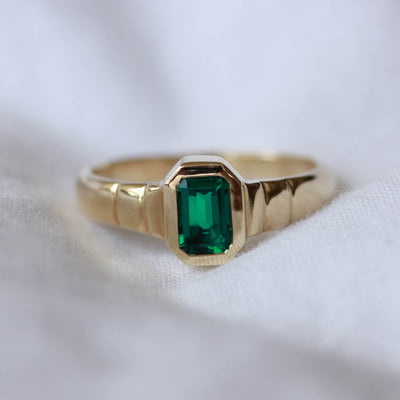 Thomas Ring 14K Gold Emerald Rings 14K Rose