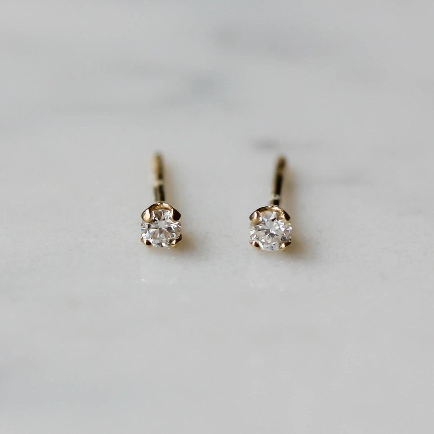 Tiffany Earring 14K Gold White Diamond Earrings 14K White
