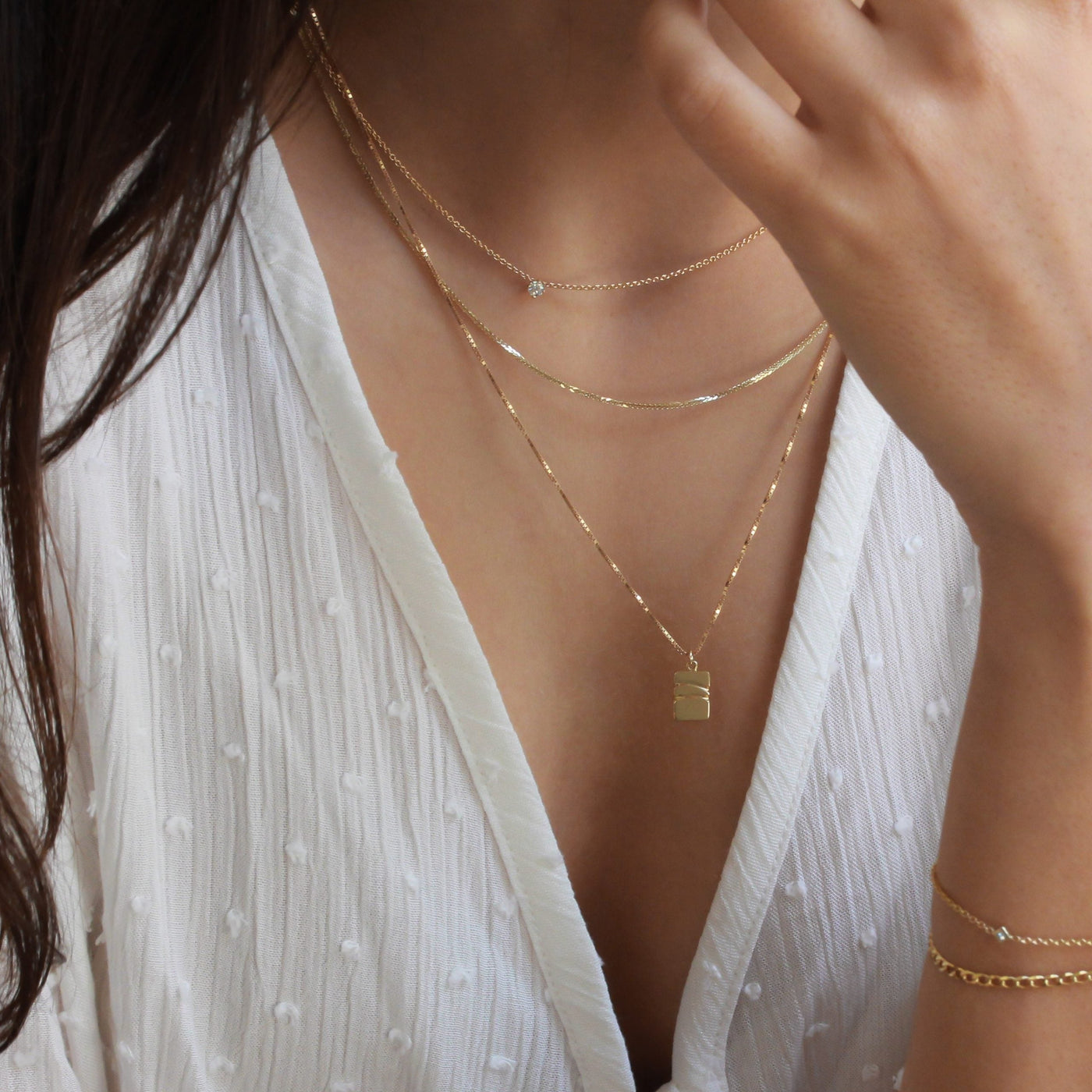 Plain Sophie Necklace 14K Gold Necklaces 