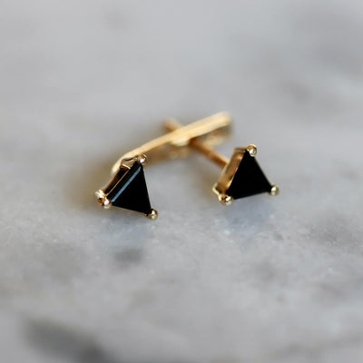 Hailey Jacket 14K Gold Black Diamond Earrings 