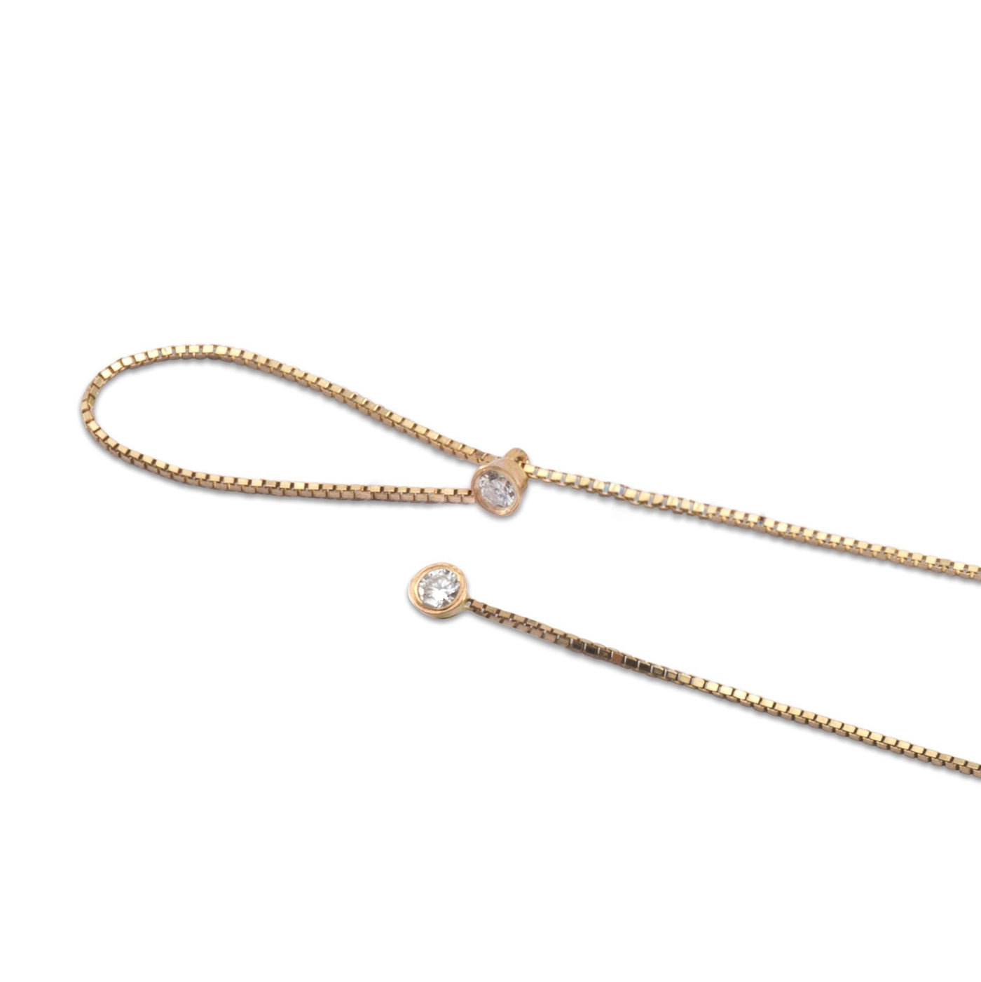 Chloe Earring 14K Gold White Diamond Earrings 