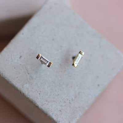 Venessa Earring 14K Gold White Diamond Earrings 