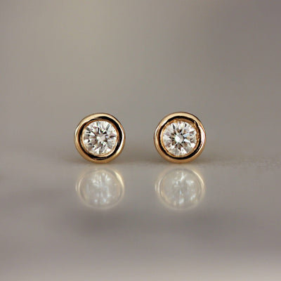 Wendy Earring 14K Gold White Diamond Earrings 14K White