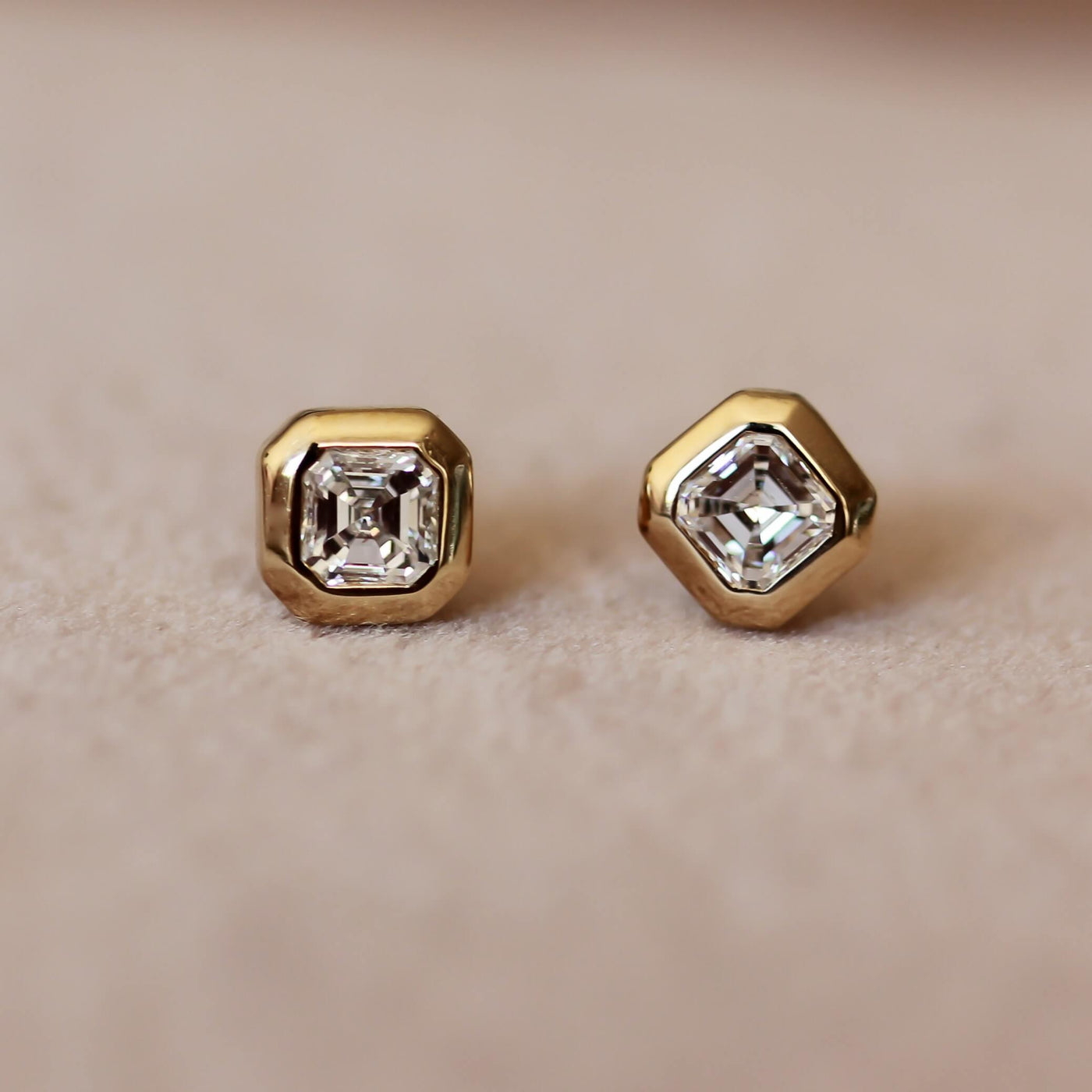 Toulouse Earring 14K Gold White Diamond Earrings 14K White