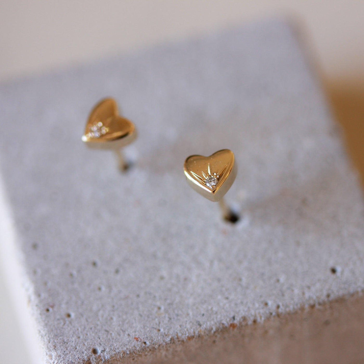 Tiny Heart Earring 14K Gold Earrings 