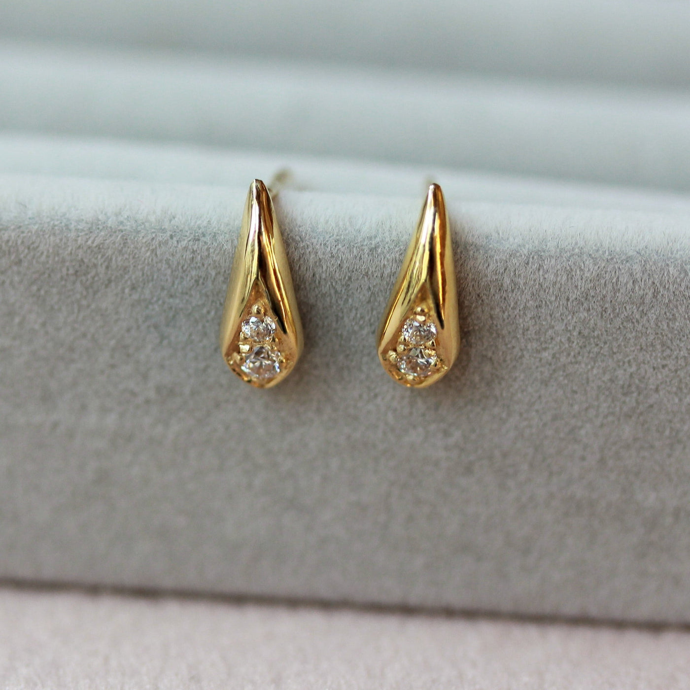 Sydney Earring 14K Gold White Diamonds Earrings 