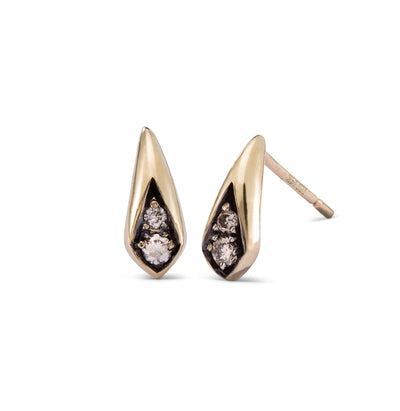 Sydney Earring 14K Gold Cognac Diamonds Earrings 