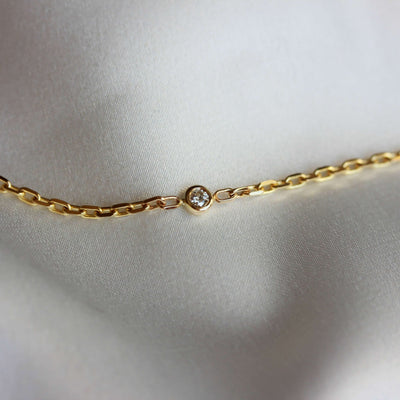 Wide Wendy Bracelet 14K Yellow Gold White Diamond Bracelets 
