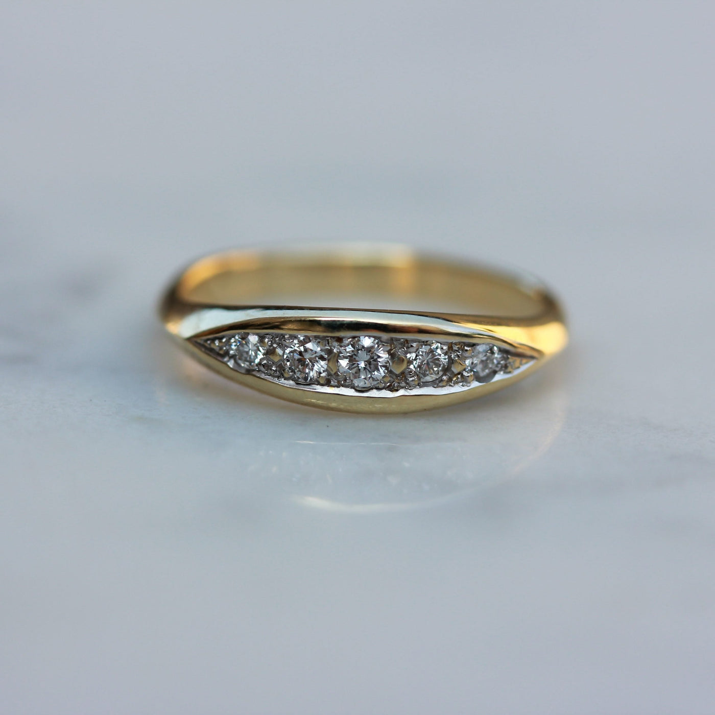 Kelly Ring 14K Gold White Diamonds Rings 