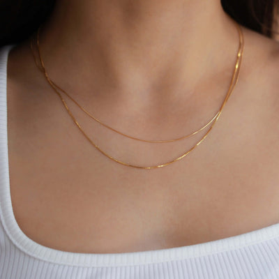 Plain Thin Billy Necklace 14K Gold Necklaces 