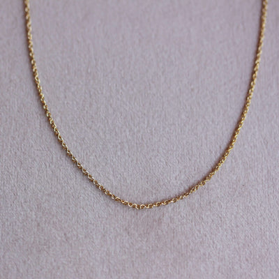 Plain Waves Necklace 14K Gold Necklaces 