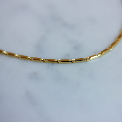 Dylan Plain Necklace 14K Gold Necklaces 