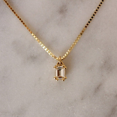 Verona Necklace 14K Gold White Diamond Necklaces 