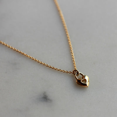 New Tiny Heart Necklace 14K Gold Necklaces 14K Yellow