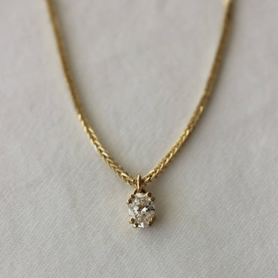 Milan Necklace 14K gold White Diamond Necklaces 