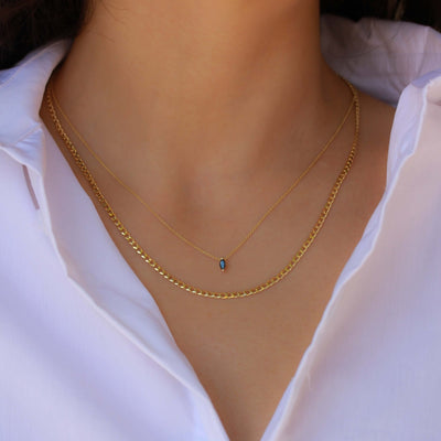 Plain Malibu Necklace 14K Gold Necklaces 