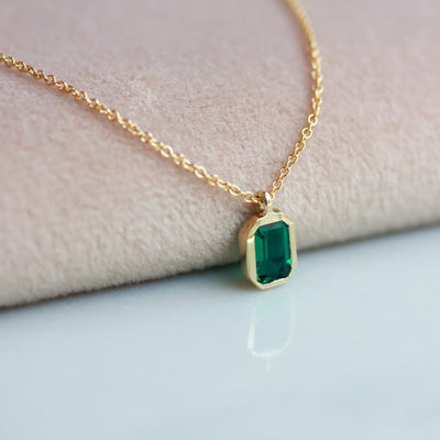 Thomas Necklace 14K Gold Emerald Necklaces 