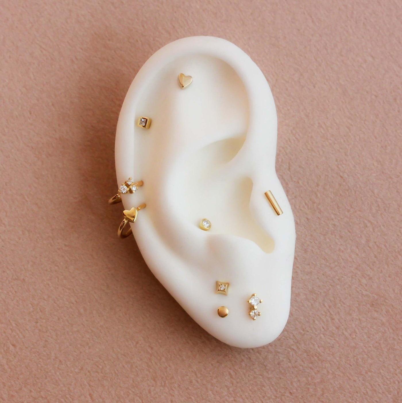 Flat Earring 14K Gold Earrings 