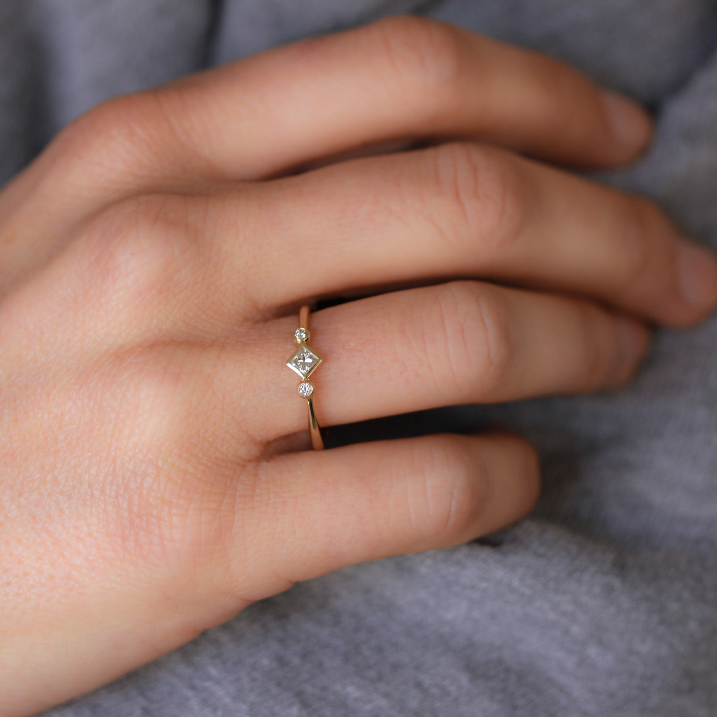 Arya Ring 14K Gold White Diamonds Rings 