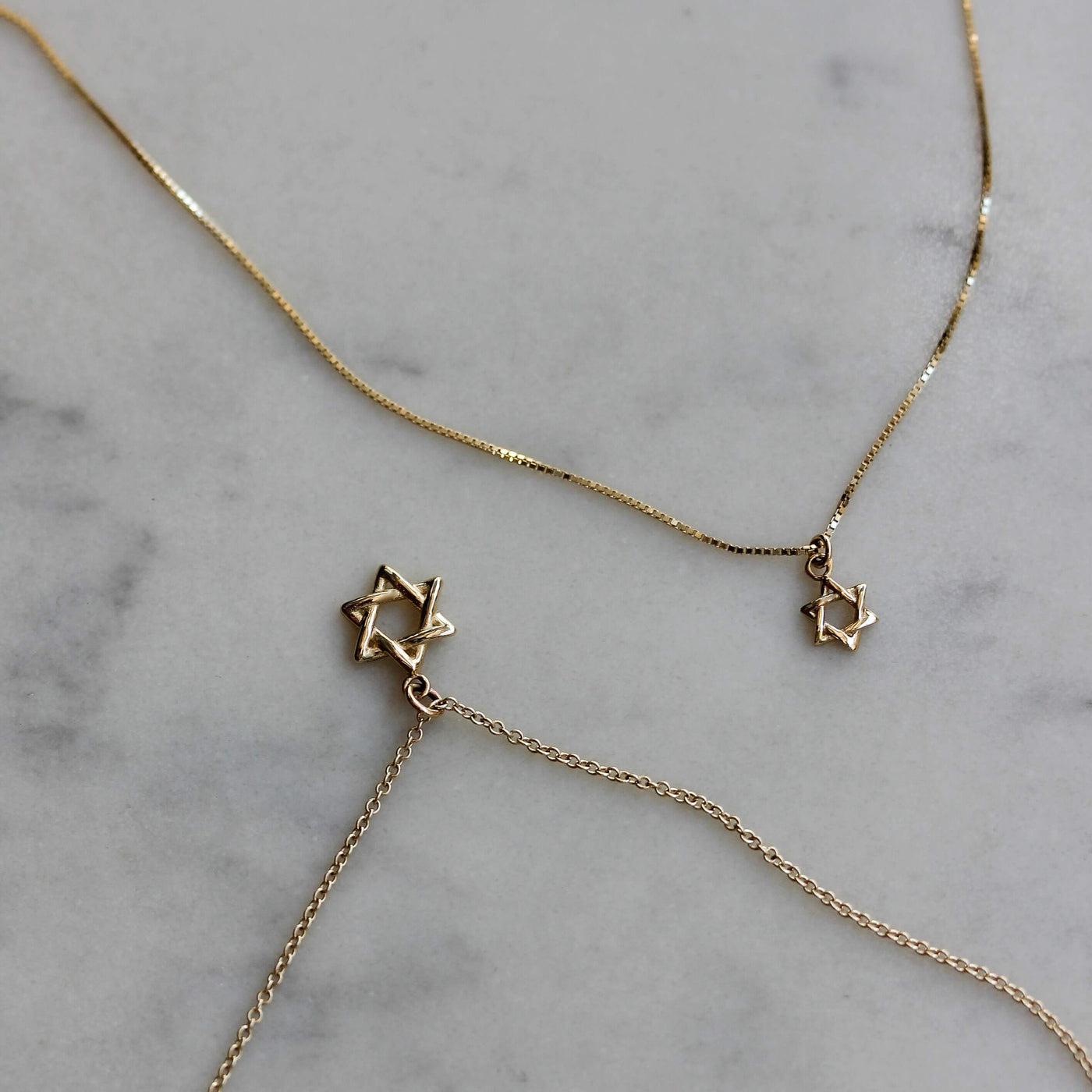 Star Of David Necklace 14K Gold Necklaces 